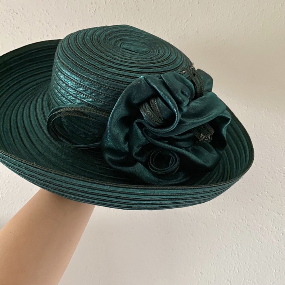 Vintage Giovanni Green Derby Wide Brim Hat